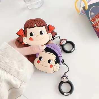 Cartoon 3D Jaapan candy Peko Tüdruk Piimjas poiss, Peakomplekti, Kõrvaklapid Puhul Apple Airpods Pro 1 2 3 Ringi Kaitsev Kate