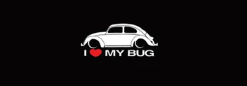 Creative I Love Bug Autode Kere Kleebis Volkswagen Beetle Auto Tarvikud KK Vinüül Päevitus-ja Veekindel,18CM*7CM