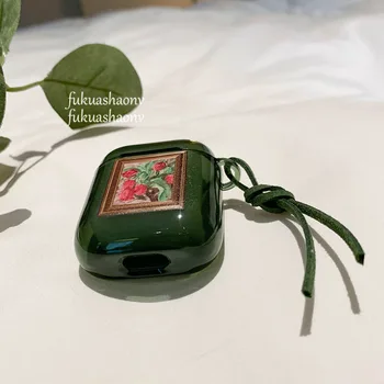 Cute Cartoon Emerald Lille Puhul Apple Airpods 2 1 Cover Art Maali Läbipaistev Kõrvaklappide Puhul airpod Pro Peakomplekt Karp