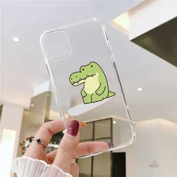 Cute Cartoon Krokodill Telefoni Juhul Läbipaistev pehme iphone 5 5s 5c se 6 6s 7 8 11 12 plus mini x xs xr pro max