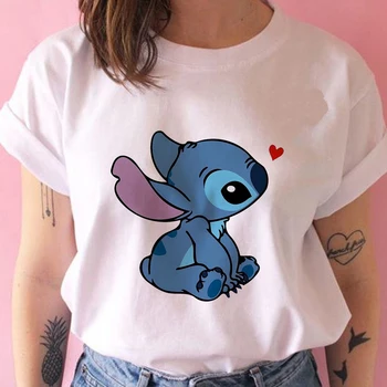 Disney Lilo & Stitch Harajuku T-Särk Naiste Ulzzang Graafiline Tüdrukute T-särk Vabaaja Hip-Hop Harajuku Tshirt Mood Tee Emane