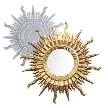 DIY Crystal Epoksüvaik Hallituse Päike Ketta Ebaregulaarne Peegli Raam Hallituse Ornament Silikoon Hallituse käsitöö Käsitöö Tegemise Vahend Tarvikud