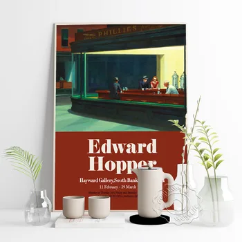 Edward Hopper Kuulsa Maali Klassikaline Plakat, Edward Näitus, Muuseum Kunst, Plakat, Nighthawks Seina Pilt, Chop Suey Kunst Prindi