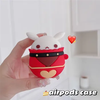 Eest AirPods pro Juhul Cute Cartoon Küülik südame Muster Kõrvaklapid Juhtudel Apple Airpods 2 Katmiseks Funda konksu