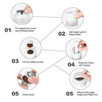 Eest Nepresso Korduvkasutatavad Kapslite Manustamist Ringi turvarõngaga Täitke Pod Kohvi Omanik
