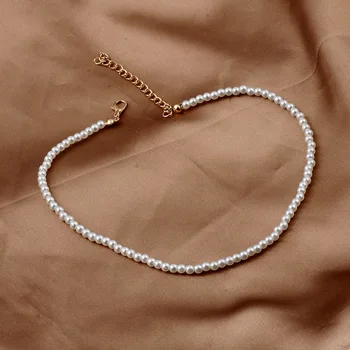 Elegantne Valge Kunstnahast Pärl Choker Kaelakee Suur Ring Pearl Pulm Kaelakee Naiste Võlu Ehted