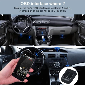 ELM327 V1.5 OBD2 Scanner WIFI Bluetooth 4.0 OBDII Diagnostika Vahend IOS, Android, Symbian PC Windows System Auto Süü Lugeja