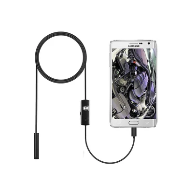 Endoscope USB-Android mini camerCamera 6LED Veekindel Kontrolli Borescope Paindlik Kaamera 5.5mm7mm ARVUTI Sülearvuti spioon vidinaid