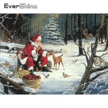 Evershine Diamond Värvimine Jõulud Ikoon Tikandid Kit Pilt Kive Diamond Mosaiik Santa Claus Värvimine Jõulud Kingitus