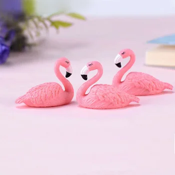 Flamingo Figuriin Kääbus Loomade Kaunistused DIY Haldjas Aias Väikesed Taimed DecorationDIY Tarvikud
