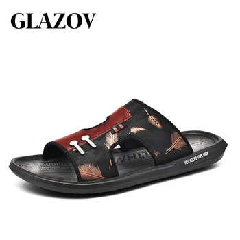 GLAZOV Brändi Meeste Sussid EVA Non-slip Väljas Beach varbavahed 2021 Suvel Vabaaja Jalatsid Slaidid Must Sandal Pluss Suurus 38-45