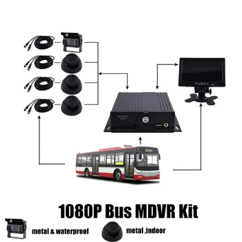 GPS 4G WIFI 4 Channel Car DVR H. 265/H. 264 SD-Kaardi DVR Recorder koos G-sensor for Auto Takso koolibuss Järelevalve