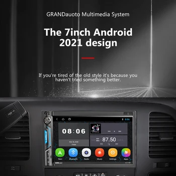 GRANDnavi Android Auto Stereo 2din IPS Ekraan Autoradio Mängija 2 Din GPS Navigeerimine Wifi Bluetooth Eest, VW Toyota, Nissan Hyundai