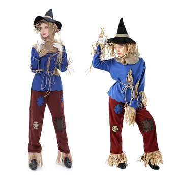 Halloween Kostüümid Võlur OZ Hernehirmutis Cosplay Riided Unisex Täiskasvanud Lapsed Tulemuslikkuse Puhkus Mäng Carnival Filmi
