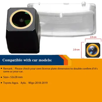 HD 1280x720 18mm Kuldne Auto Reverse Tagumine Vaadata Backup Kaamera Toyota Agya、Ayla、Wigo 2018-2019
