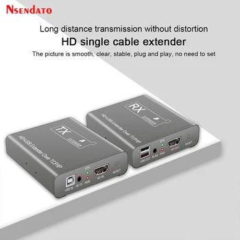 HD USB Extender 1080P 250M Üle RJ45 Ethernet cat5e 6 KVM Switch Traadita Video Saatja-Vastuvõtja Extender Hiir klaviatuur