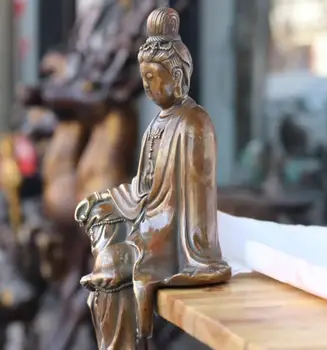 Hiina messing Goddess of mercy bodhisattva Buddha kuju käsitöö