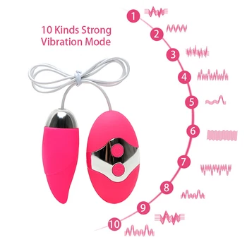 IKOKY 10 Speed Bullet Vibraator Sex Mänguasjad, Naiste G-Spot Massager Kliitori Stimulaator Silikoon Vibreeriv Muna Kaugjuhtimispult