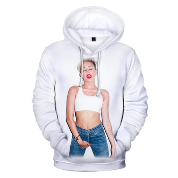 Isiksus Miley Cyrus Topp 3D Naiste Dressipluus Mood Pikad Varrukad Meeste Topp Harajuku Streetwear Hip-Hop Mantlid Loominguline
