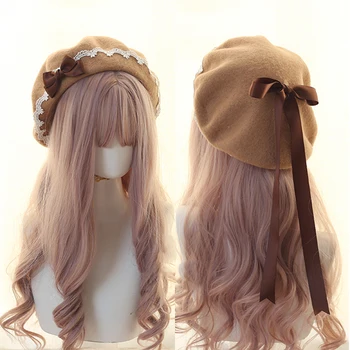 Jaapani Lolita Villa Soe Müts Pehme Magus Tüdruk Armas Pits Vibu Käsitöö Pehme Elegantne Müts 2021 Kevadel Uus Mood Naiste Müts