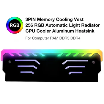 Jahutusradiaator 3PIN Mälu Jahutuse Vest 256 RGB Automaatne Valguse Radiaator CPU Cooler Alumiinium Heatsink Arvuti RAM DDR3 DD R4