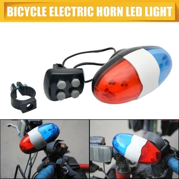 Jalgratta Politsei Tuli 6 Vilkuv LED, 4 Kõlab Politsei Sireen Trompet Elektrilised Sarv MTB Jalgrattasõit Tagumine Tuli Taillight Bike Accessorie