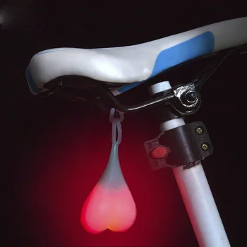 Jalgrattasõit Pallid Saba Silikoon Kerge Loominguline Bike Veekindel Öö Oluline, LED Punane Hoiatus Tuled Jalgratta Iste Bike Kerge