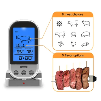 Juhtmevaba Digitaalne Liha Termomeeter, Taimer Toidu Keetmiseks Köök BBQ Probe Vesi, Piim, Õli, Vedeliku Ahi Digitaalse Temperaure Arvesti