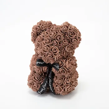 Karu tõusis teddy lill, roos karu DIY ystävänpäivä kingitus praegu annab ta oma sõbranna