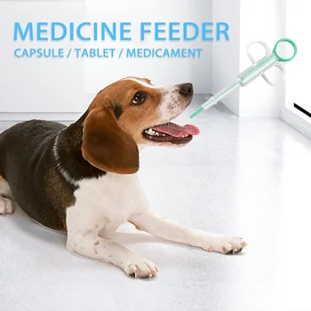 Kass Koer Meditsiin Vee Süstal Tablett Pill Relv Piller Push Dispenser Meditsiin Süstal Kasulik Lemmiklooma Sööda Vahend Antud Ravim Contro