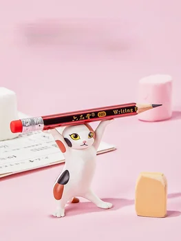 Kass pliiatsi omanik lummav kass pliiatsi omanik kass pliiatsi omanik hoidke pen kass pliiatsi omanik kassipoeg liiv skulptuur kass pliiatsi hoidja