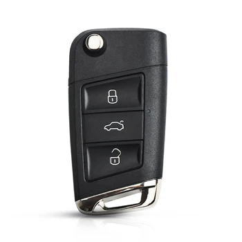 KEYYOU Muudetud 3Button Kokkuklapitavad Auto Remote Key Flip Key Shell Puhul Volkswagen Vw Jetta Golf Passat Beetle Skoda Seat Polo B5