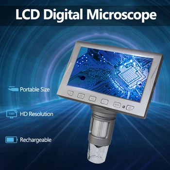 KKmoon Digital Microscope LCD Luup koos puldiga 1200X Suurendus Kaasaskantava Mikroskoobiga Video Kaamera Mikroskoobi