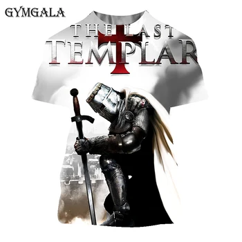 Knight Templar Meeste T-särk 3D Trükkimine T-särk Knight Templar Mood Casual T-särk, Hip-Hop Harajuku Streetwear Tops