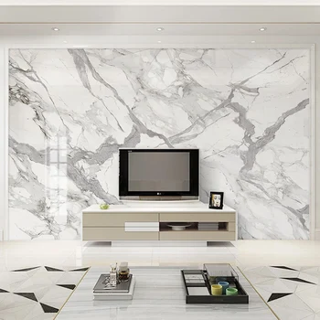 Kohandatud Suurus Seinamaaling Tapeet Kaasaegne 3D Jazz Valge Marmor Tekstuur Fresko elutoas TV Diivan Magamistoas Seina Paberid Seintele 3 D