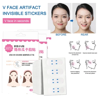 KUUM! 40pcs/kott Naiste V-Line Face Lift-Up Ilu Artefakt Anti-wrinkle Nähtamatu V Nägu Plaaster Nägu Teha Kuni Face-lift Kleebised