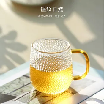 Kuumuskindlast Klaasist Ühe Seina Cup Hommikusöök Piima Tassi Jaapani-Stiilis Haamer Tass Käepide Tee Tassi Leibkonna Kohvi Tass Piima