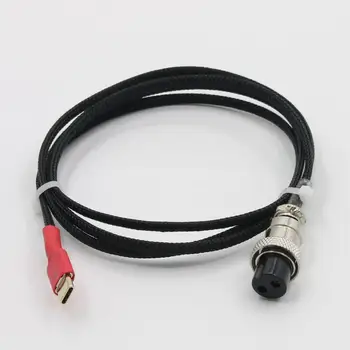 Käsitsi Valmistatud 1,2 M Hi-End DC Toide Kaabel GX16 2Pin Mini USB/ Micro USB/Type-C LPS PSU Adapter Kaablid
