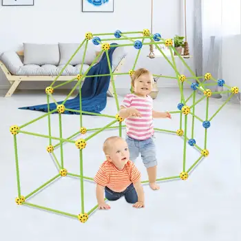 Lapsed DIY 3D Mängida Maja Hoone Mänguasjad Ehitus Fort Plokid Hoone Lossid Tunnelid, Telgid Komplekt Lastele jõulukingiks