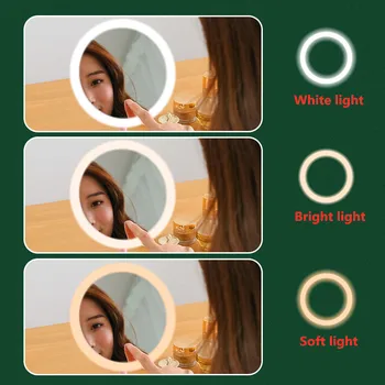 LED Meik Peegel 3 Kerge tualettlaud Peegliga Ilu Täida Valguses Nägu Peegel Reguleeritav Touch Dimm Laua Tabel Peegel
