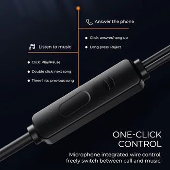 Lenovo QF300 3.5 mm Juhtmega Kõrvaklapid Koos Mikrofoniga Juhtmega Kontrolli Müra Vähendamise Bass In-ear Earbuds Telefoni Sülearvutid