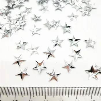 LNHOME 50g/Palju 10mm Silver Star Cup Litrid Särav Väike PVC Paillette Auguga Rõivas Tarvikud