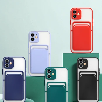 Ma Telefon, 11 Läbipaistev Kaardi Kott Case For iPhone 12 Pro Juhul iPhone11 Pro Max Mini XR, XS X 7 8 Plus SE 2020 Mini Kaitsev Kate