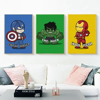 Marvel Avengers lõuendile maali superkangelane Iron Man Kapten Ameerika plakatid ja pildid seina art print lõuend kingitused home decor