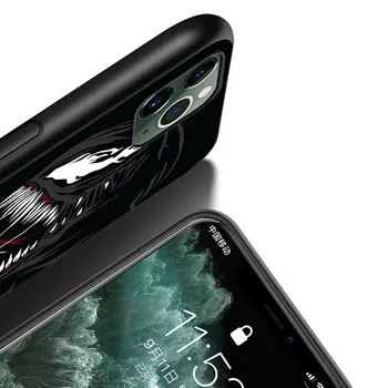Marvel Venom Apple iPhone 12 11 XS Pro Max Mini-XR-X 8 7 6 6S Pluss 5 SE 2020 Silikoon Musta Katte Telefon Pehme Juhul