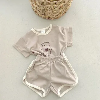 MILANCEL 2021 Summer Baby Ülikonda Kandma, Print T-särk ja Lahtised Püksid 2tk Puuvill Väikelapse Set Vabaaja Imiku Riided