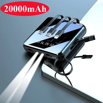 Mini Power Bank 20000 mAh jaoks Xiaomi Huawei ja iPhone Samsung Poverbank Kaasaskantav Laadija Välise Aku Power Bank Powerbank