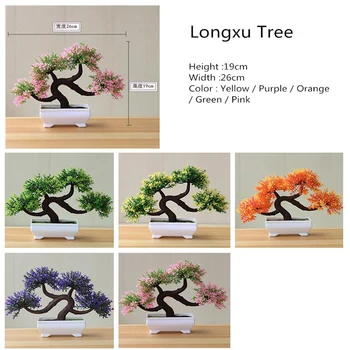 Mitu värvi 39 stiile Väike Bonsai Puu Kunstlik Taimed mänd võltsitud taim potti deco tuba teismeliste tüdruk lauale rohelus