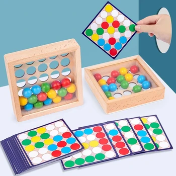 Montessori Õpetamise Mänguasi Puust Sõrme Helmed Mänguasjad Värvikas Rant Tabel Mäng Lastele Loogika Kontsentratsioon peenmotoorikat Koolituse Mängu