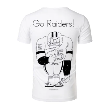 Mood Ameerika Jalgpalli Meeskond Trükitud 3D T-särk meestele, Suvel Raiders Vabaaja Must Valge Hip-Hop Tops Tees lühikeste varrukatega T-särgid